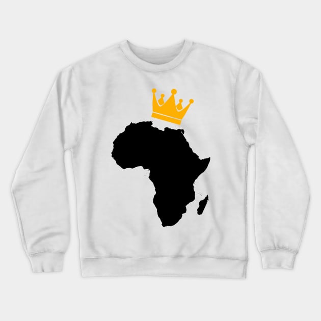African King, African Queen, Africa, Crown Crewneck Sweatshirt by UrbanLifeApparel